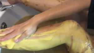 omg-sexy-gothic-girl-gunged-in-custard-a